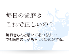 毎日の歯磨きこれで正しいの？
